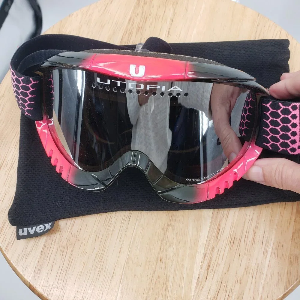 UTOPIA Slayer Ladies Black & Pink Ski Snowboard Goggles - Picture 6 of 8